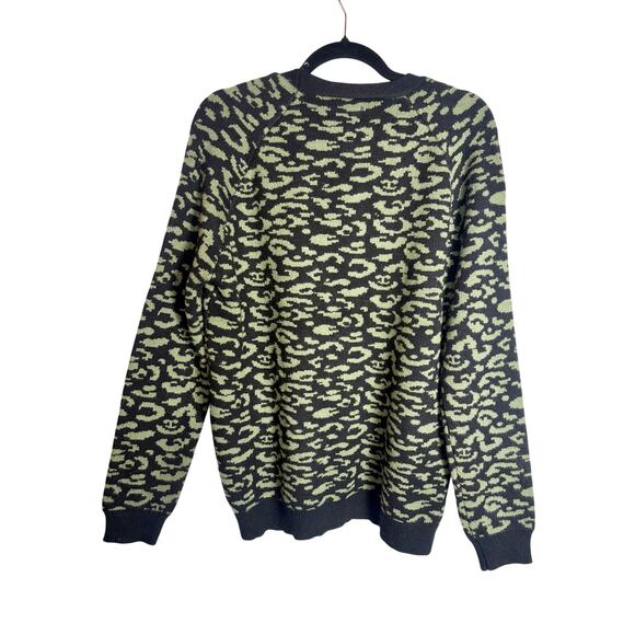 NWT XXIII Khaki/Blk Leopard Cardigan, Sz. L-XL - Picture 2 of 5